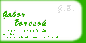 gabor borcsok business card